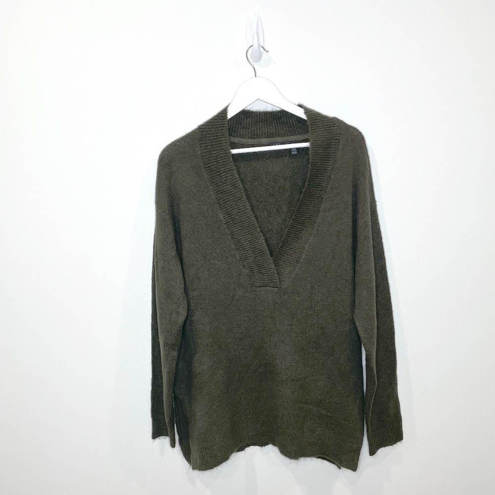 RDI Olive Green V-Neck Sweater